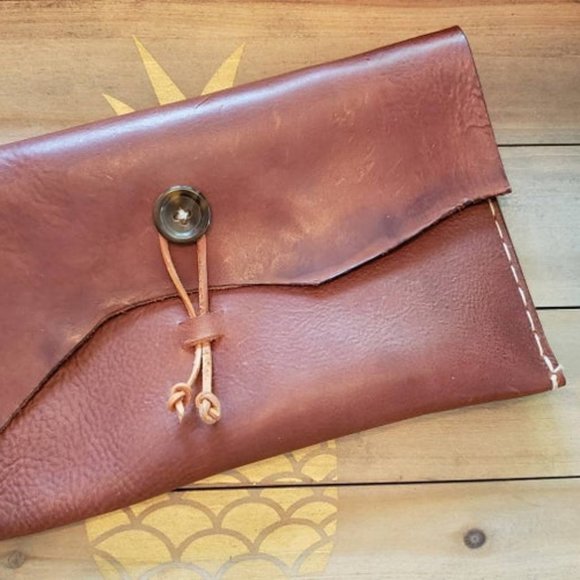 ScapeGrace Designs Brown Leather Clutch - Picture 3 of 3